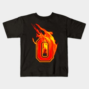 Burning Hot Sports Letter 0 Kids T-Shirt